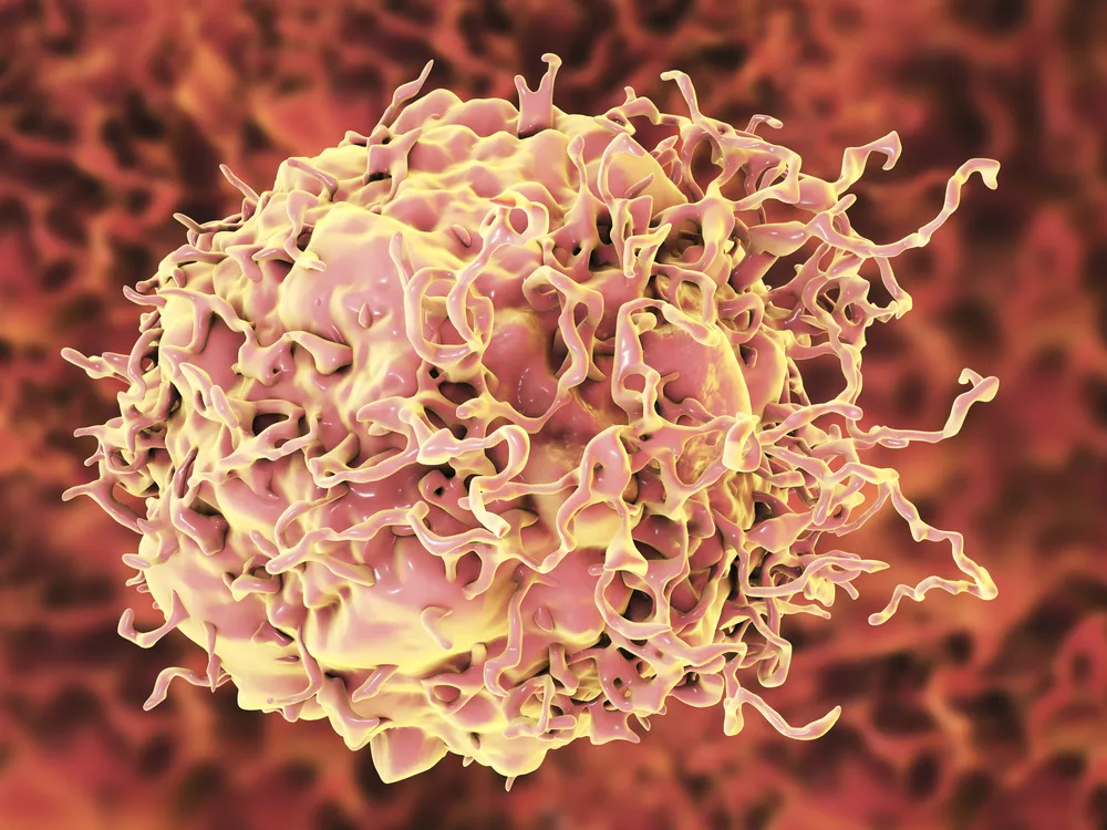 Colon cancer cell illustration