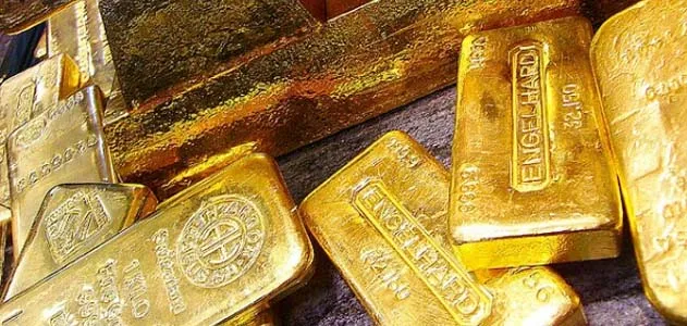 Numerous gold bars
